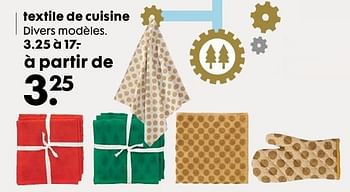 Promotions Textile de cuisine - Produit maison - Hema - Valide de 07/12/2016 à 31/12/2016 chez Hema