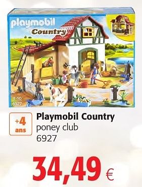 Playmobil Playmobil country poney club 6927 - En promotion chez Colruyt