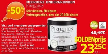 Promoties Verf alle ondergronden perfectionverf alle ondergronden perfection - Perfection - Geldig van 03/01/2017 tot 23/01/2017 bij BricoPlanit