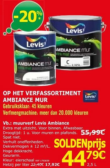 Promoties Muurverf ambiance levis - Levis - Geldig van 03/01/2017 tot 23/01/2017 bij BricoPlanit