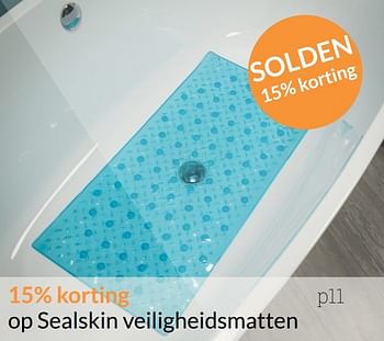 Promoties 15% korting op sealskin veiligheidsmatten - Sealskin - Geldig van 01/01/2017 tot 31/01/2017 bij Sanitairwinkel