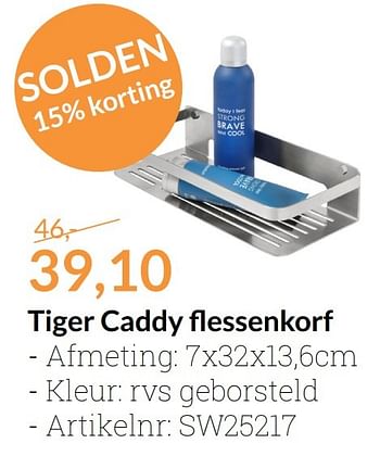 Promoties Tiger caddy flessenkorf - Tiger - Geldig van 01/01/2017 tot 31/01/2017 bij Sanitairwinkel