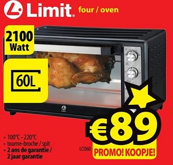 Promotions Limit four - oven lco60 - Limit - Valide de 02/01/2017 à 31/01/2017 chez ElectroStock