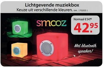 Promoties Lichtgevende muziekbox - Huismerk - Pelckmans - Geldig van 20/12/2016 tot 31/12/2016 bij Pelckmans Tuincenter