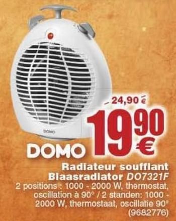DOMO Radiateur soufflant - 2000 W
