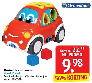 Promoties Pratende vormenauto - Clementoni - Geldig van 03/01/2017 tot 31/01/2017 bij Bart Smit
