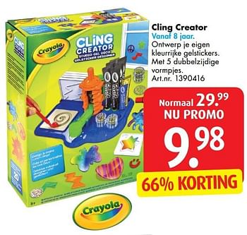 Promoties Cling creator - Crayola - Geldig van 03/01/2017 tot 31/01/2017 bij Bart Smit
