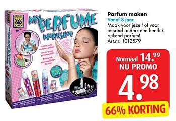 Promoties Parfum maken - Creative - Geldig van 03/01/2017 tot 31/01/2017 bij Bart Smit