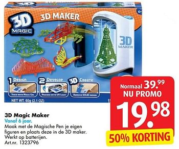 Promoties 3d magic maker - Huismerk - Bart Smit - Geldig van 03/01/2017 tot 31/01/2017 bij Bart Smit