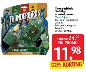 Promoties Thunderbirds 2-delige voertuigenset - Thunderbirds - Geldig van 03/01/2017 tot 31/01/2017 bij Bart Smit