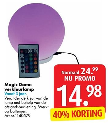 Promoties Magic dome verkleurlamp - Huismerk - Bart Smit - Geldig van 03/01/2017 tot 31/01/2017 bij Bart Smit