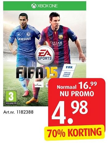 Promoties Fifa 15 - Electronic Arts - Geldig van 03/01/2017 tot 31/01/2017 bij Bart Smit