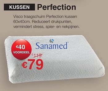 Promoties Kussen perfection - Sanamed - Geldig van 01/01/2017 tot 01/02/2017 bij Sleepworld