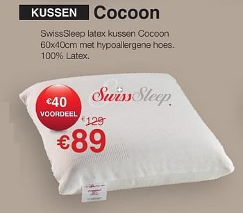 Promoties Kussen cocoon - Swiss Sleep - Geldig van 01/01/2017 tot 01/02/2017 bij Sleepworld