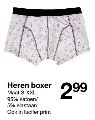 Promoties Heren boxer - Huismerk - Zeeman  - Geldig van 28/01/2017 tot 03/02/2017 bij Zeeman