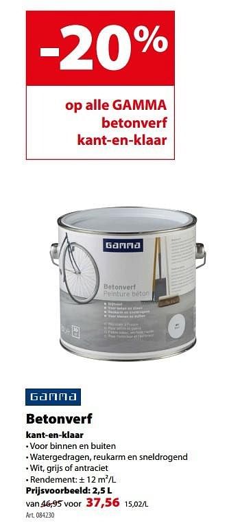 Gamma promotie: kant-en-klaar Gamma (Interieur & Decoratie) - tot 13/02/17 - PromoButler