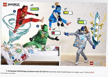 Promoties Verkleedpak lego ninjago jay deluxe - Huismerk - Dreamland - Geldig van 02/02/2017 tot 04/03/2017 bij Dreamland