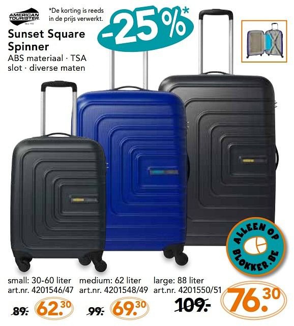 american tourister sunset square