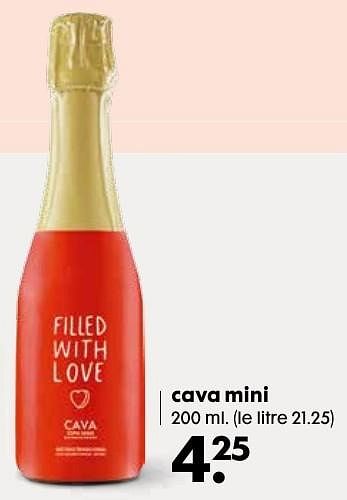 Promotions Cava mini - Mousseux - Valide de 01/02/2017 à 21/02/2017 chez Hema