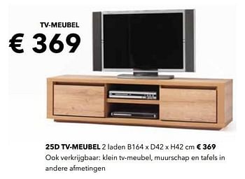 Promoties Tv-meubel - Huismerk - Deba Meubelen - Geldig van 18/02/2017 tot 31/08/2017 bij Deba Meubelen