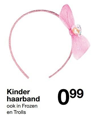 Promoties Kinder haarband - Huismerk - Zeeman  - Geldig van 18/02/2017 tot 24/02/2017 bij Zeeman