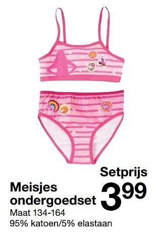 Promoties Meisjes ondergoedset - Huismerk - Zeeman  - Geldig van 18/02/2017 tot 24/02/2017 bij Zeeman