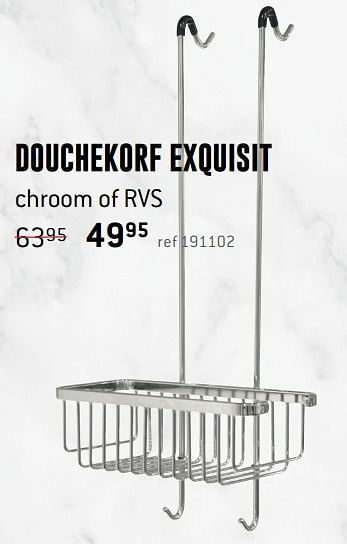 Promoties Douchekorf exquisit - Huismerk - Free Time - Geldig van 30/01/2017 tot 26/02/2017 bij Freetime