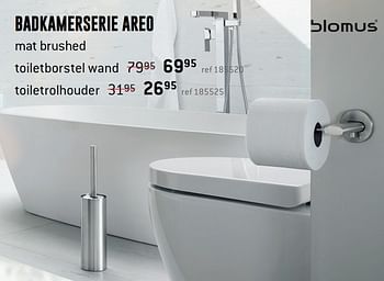 Promoties Badkamerserie areo toiletborstel wand - Blomus - Geldig van 30/01/2017 tot 26/02/2017 bij Freetime