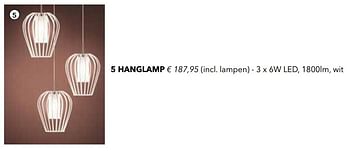 Promotions Hanglamp - Huismerk - Deba Meubelen - Valide de 18/02/2017 à 31/08/2017 chez Deba Meubelen