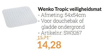 Promoties Wenko tropic veiligheidsmat - Wenko - Geldig van 01/03/2017 tot 31/03/2017 bij Sanitairwinkel