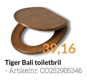 Promoties Tiger bali toiletbril - Tiger - Geldig van 01/03/2017 tot 31/03/2017 bij Sanitairwinkel
