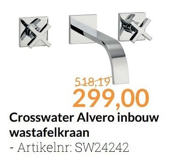 Promoties Crosswater alvero inbouw wastafelkraan - Crosswater - Geldig van 01/03/2017 tot 31/03/2017 bij Sanitairwinkel
