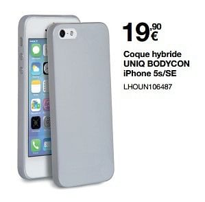 Promotions Coque hybride uniq bodycon iphone 5s-se - Uniq - Valide de 13/02/2017 à 12/03/2017 chez Orange