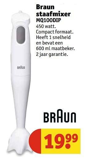 Hertellen draagbaar omvatten Braun Braun staafmixer mq100dip - Promotie bij Kruidvat