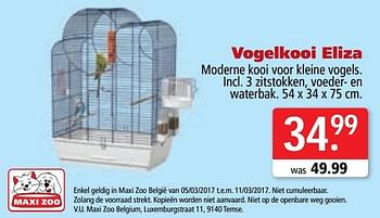 beweging Jet expeditie Huismerk - Maxi Zoo Vogelkooi eliza - Promotie bij Maxi Zoo