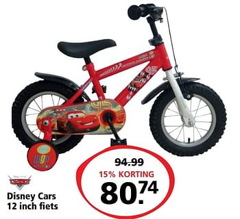 Promoties Disney cars 12 inch fiets - Disney - Geldig van 06/03/2017 tot 19/03/2017 bij Bart Smit