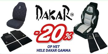 Promoties -20% op het hele dakar gamma - Dakar - Geldig van 20/03/2017 tot 11/04/2017 bij Auto 5