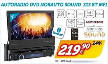 Promoties Autoradio dvd norauto sound 313 bt mfi - Norauto - Geldig van 20/03/2017 tot 11/04/2017 bij Auto 5