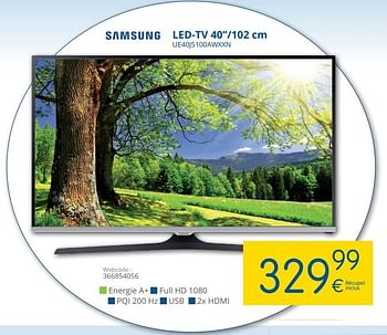 licentie waar dan ook twee weken Samsung Samsung led-tv 40``-102 cm ue40j5100awxxn - Promotie bij Eldi