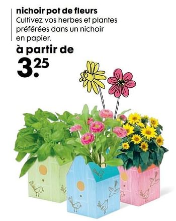 Promotions Nichoir pot de fleurs - Produit maison - Hema - Valide de 08/03/2017 à 21/03/2017 chez Hema