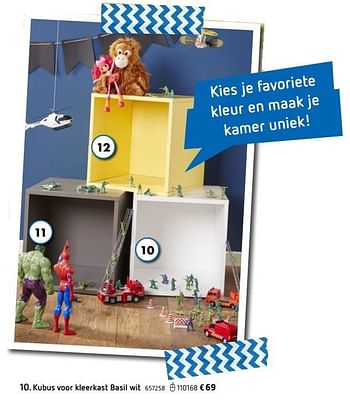Promotions Kubus voor kleerkast basil wit - Produit maison - Dreamland - Valide de 15/03/2017 à 15/03/2018 chez Dreamland