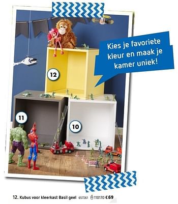 Promoties Kubus voor kleerkast basil geel - Huismerk - Dreamland - Geldig van 15/03/2017 tot 15/03/2018 bij Dreamland