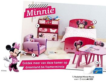 Promoties Peuterbed minnie mouse - Huismerk - Dreamland - Geldig van 15/03/2017 tot 15/03/2018 bij Dreamland