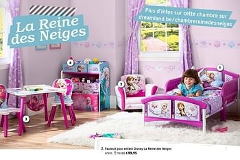 Promoties Fauteuil pour enfant disney la reine des neiges - Huismerk - Dreamland - Geldig van 15/03/2017 tot 15/03/2018 bij Dreamland