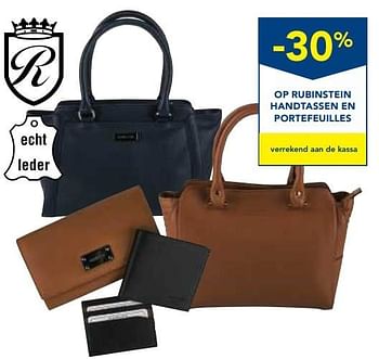 Samenstelling genoeg Winkelier Rubinstein -30% op rubinstein handtassen en portefeuilles - Promotie bij  Makro