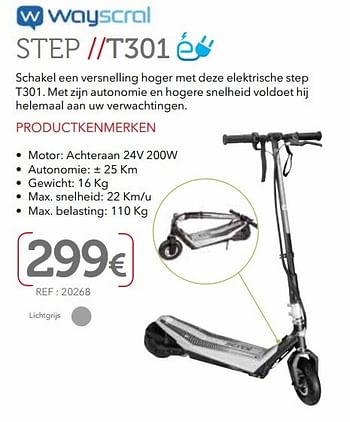 Promoties Elektrische step t301 - Wayscrall - Geldig van 01/04/2017 tot 31/03/2018 bij Auto 5