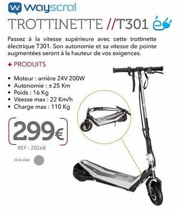 Promotions Trottinette --t301 - Wayscrall - Valide de 01/04/2017 à 31/03/2018 chez Auto 5