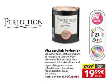 Promoties Acryllak perfection - Perfection - Geldig van 28/03/2017 tot 10/04/2017 bij BricoPlanit