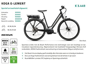 Promoties Koga e-lement - Koga - Geldig van 01/02/2017 tot 31/03/2017 bij Fiets