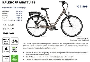 Promoties Kalkhoff agattu b8 - Kalkhoff - Geldig van 01/02/2017 tot 31/03/2017 bij Fiets